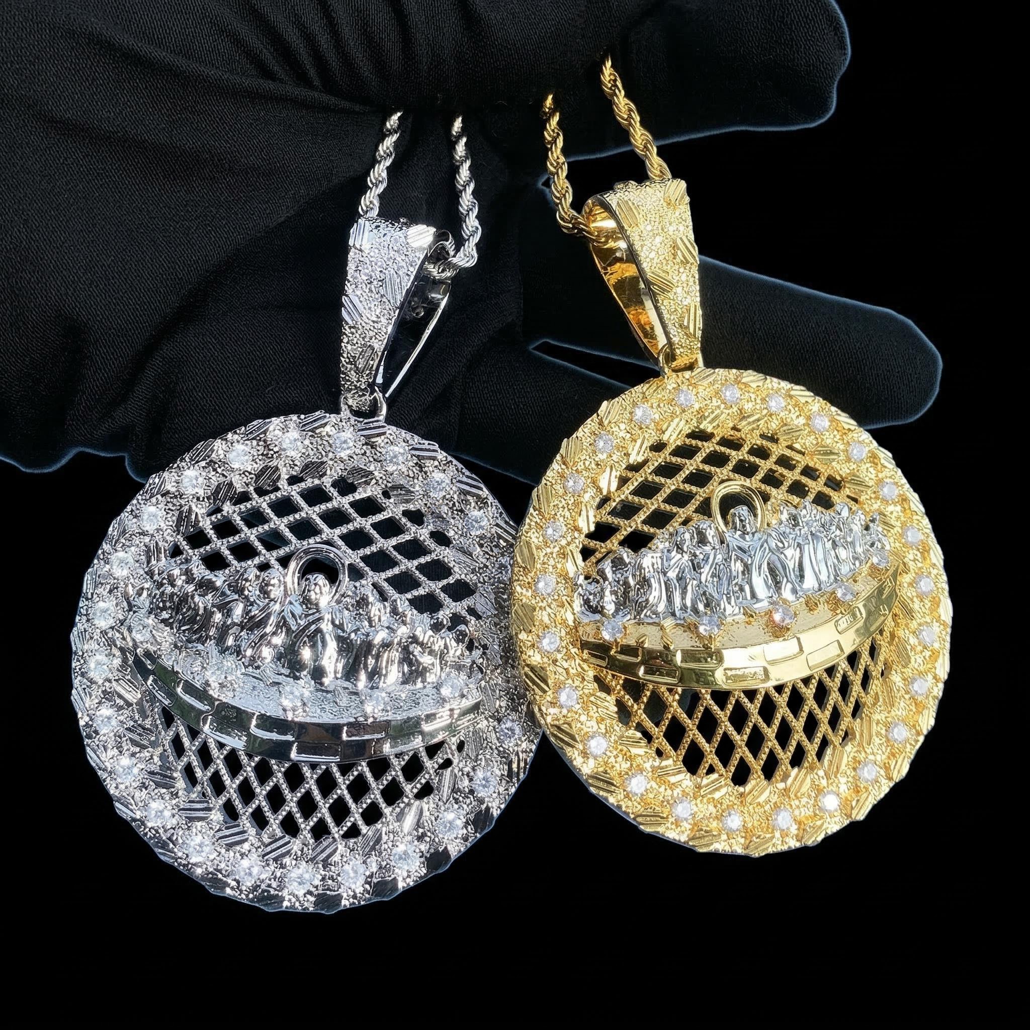 Iced Out The Last Supper Nugget Pendant