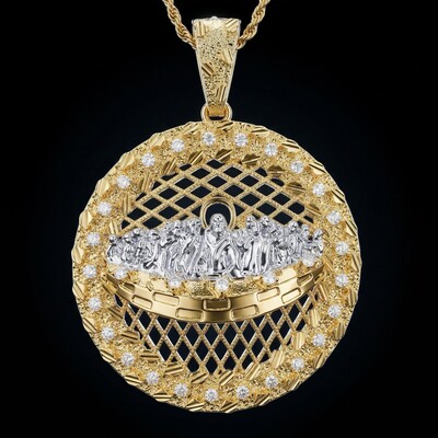 Iced Out The Last Supper Nugget Pendant