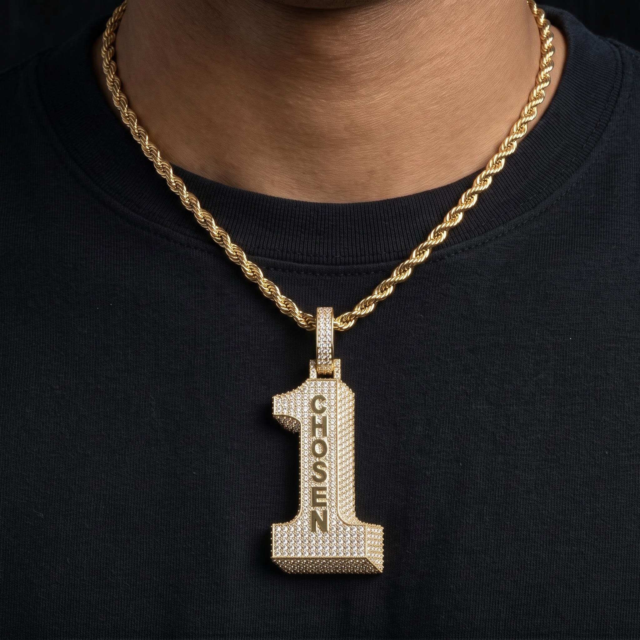 Iced Out 2" Chosen 1 Pendant Iced Out 2" Chosen 1 Pendant