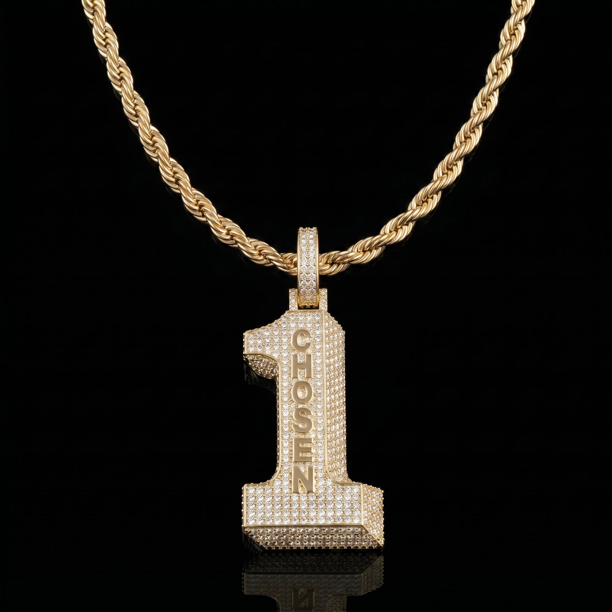 Iced Out 2" Chosen 1 Pendant Iced Out 2" Chosen 1 Pendant