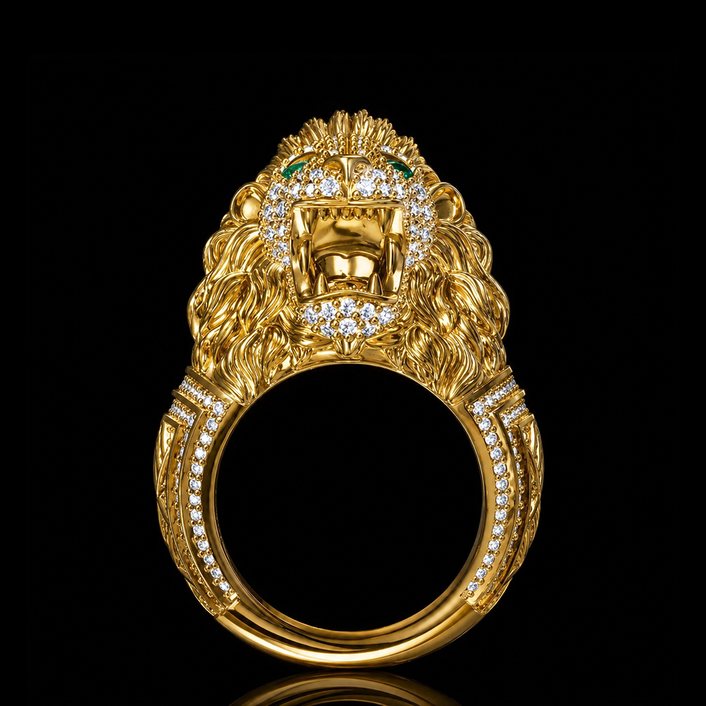 Iced Out Lion Head Ring Iced Out Lion Head Ring