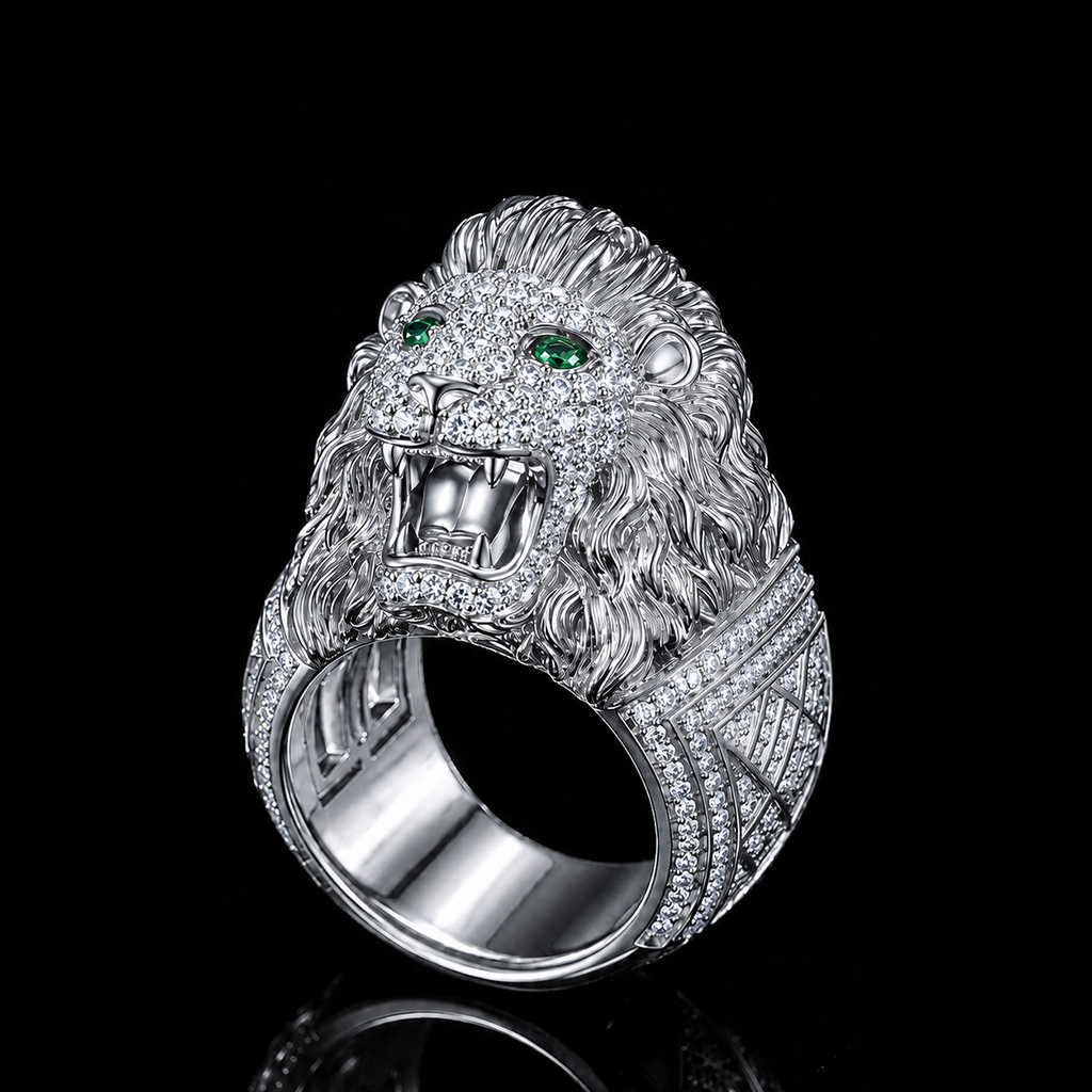 Iced Out Lion Head Ring Iced Out Lion Head Ring
