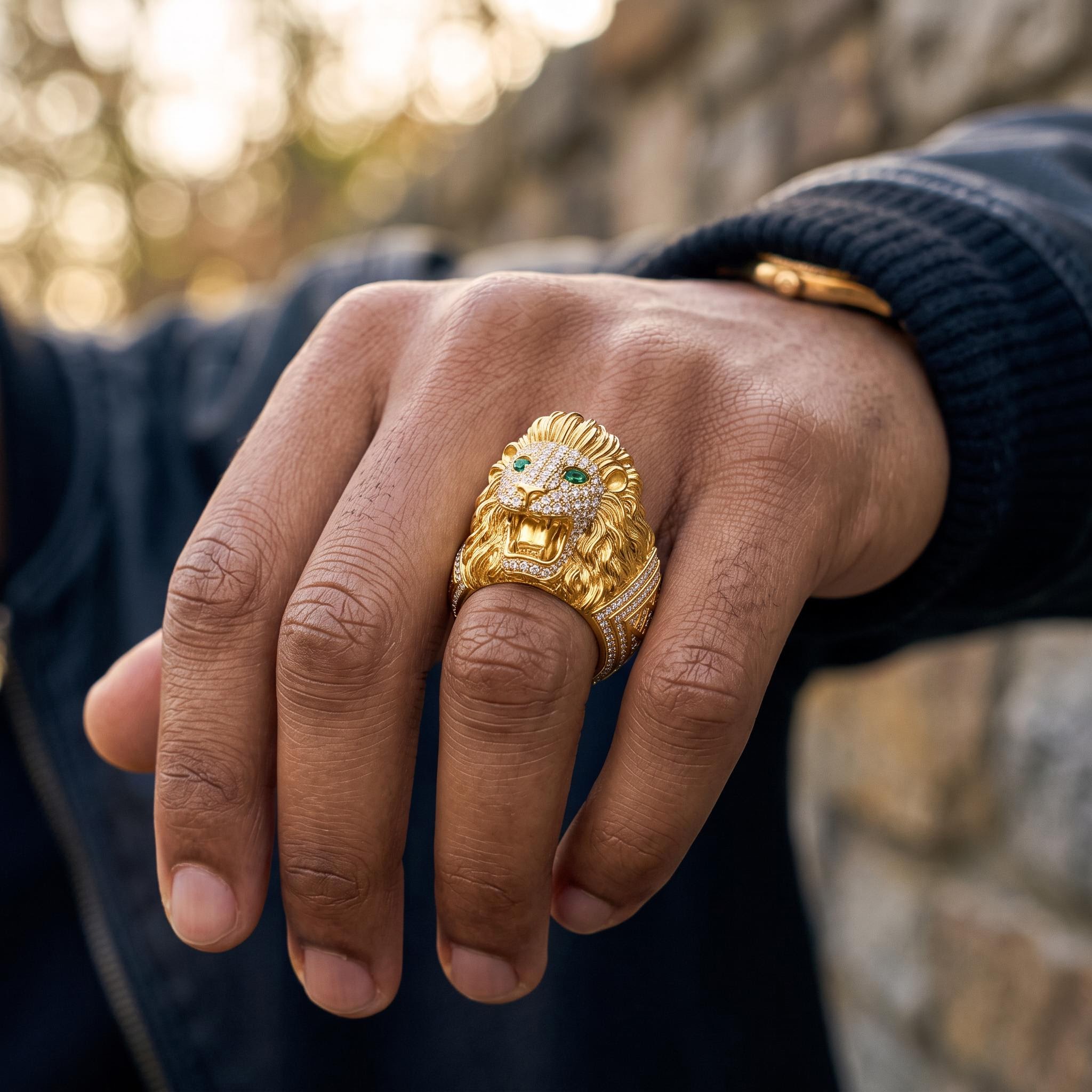 Iced Out Lion Head Ring Iced Out Lion Head Ring