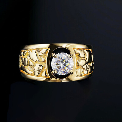 925S & VVS Moissanite 1.2Ct Nugget Ring