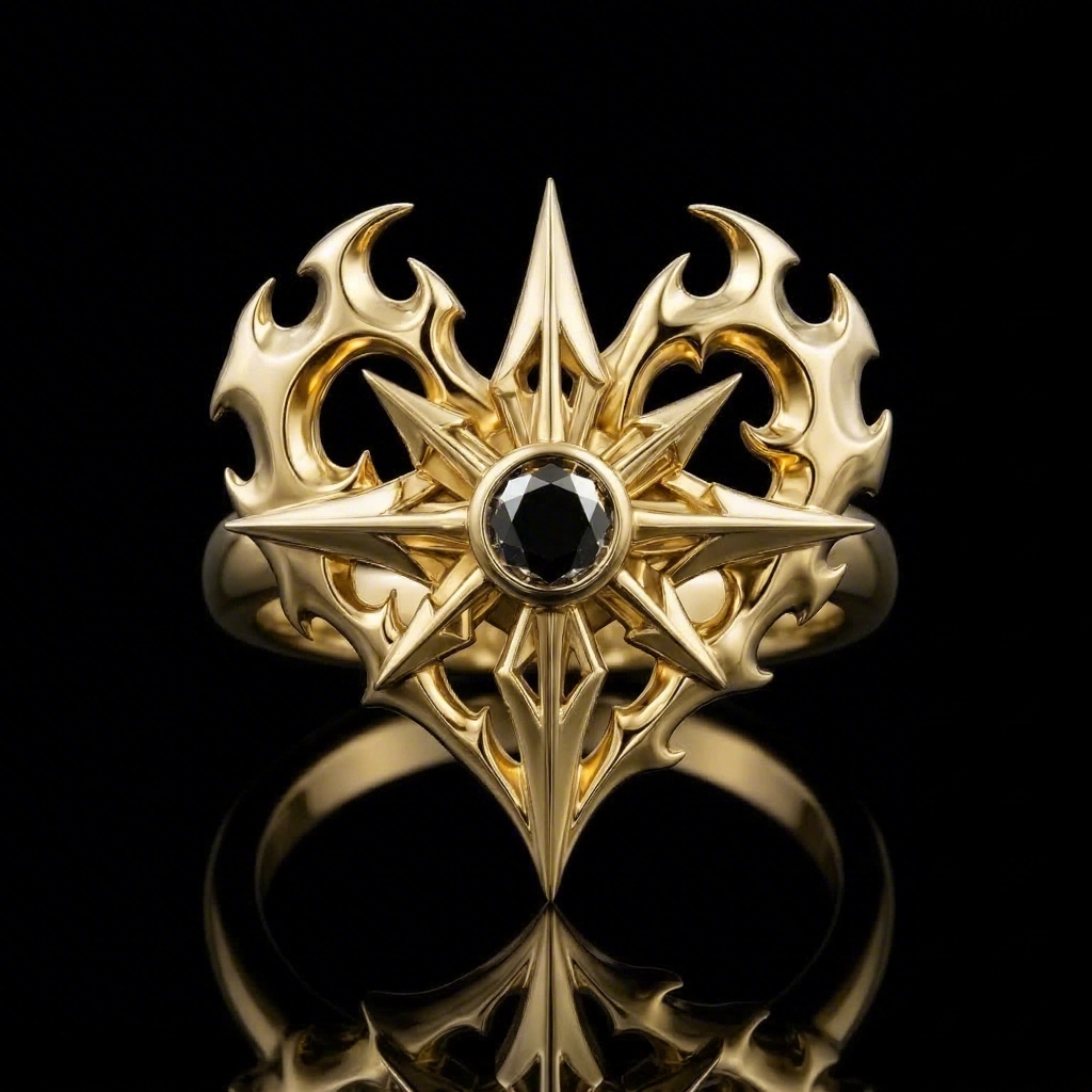 Men's Edgy Vintage Black Diamond S925 Silver Ring Men's Edgy Vintage Black Diamond S925 Silver Ring