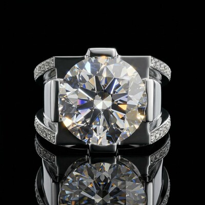 Iced Out 9.0 CT Round Cut Men's Ring