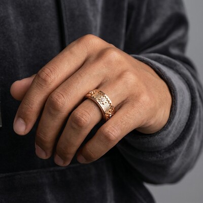 Rotating Gear Spinner Fidget Ring