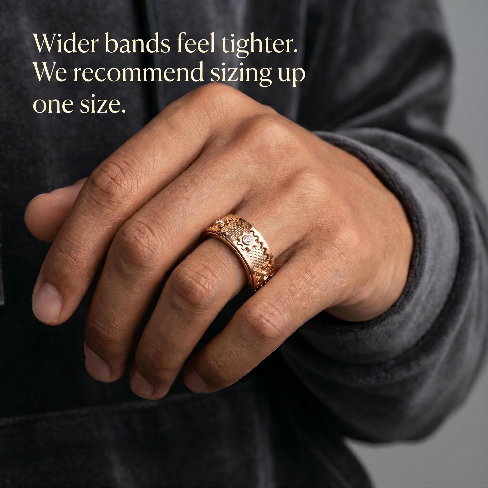 Rotating Gear Spinner Fidget Ring Rotating Gear Spinner Fidget Ring