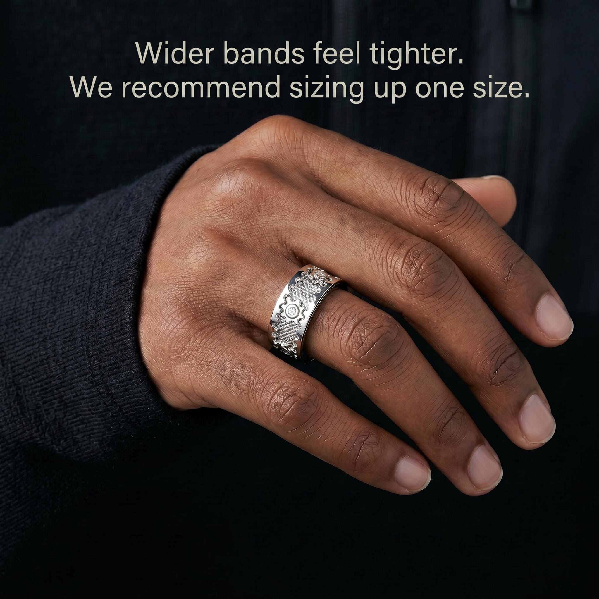 Rotating Gear Spinner Fidget Ring Rotating Gear Spinner Fidget Ring