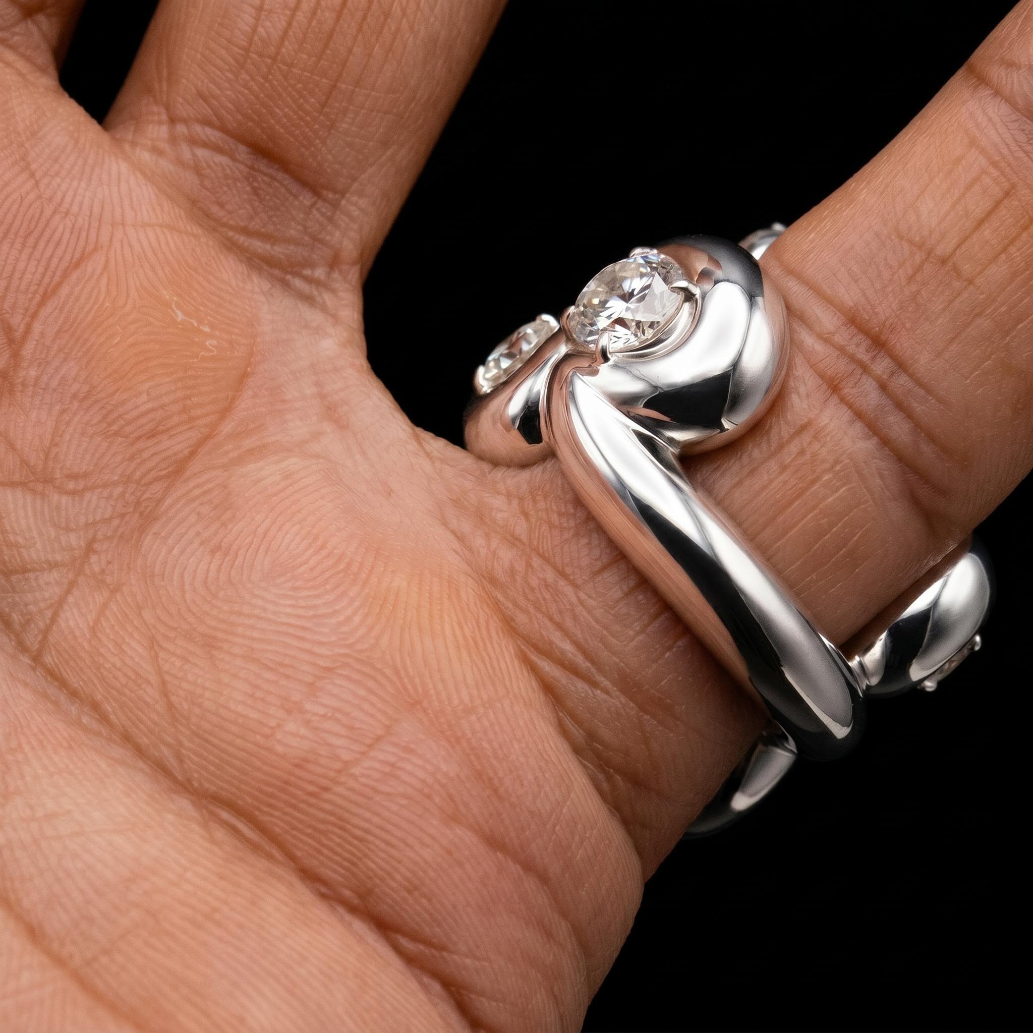 Iced Out Multi-cut Snake Statement Ring