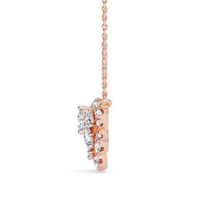 2.18 ct.tw. Butterfly Round & Pear Cut VVS Moissanite S925 Silver Pendant Necklace