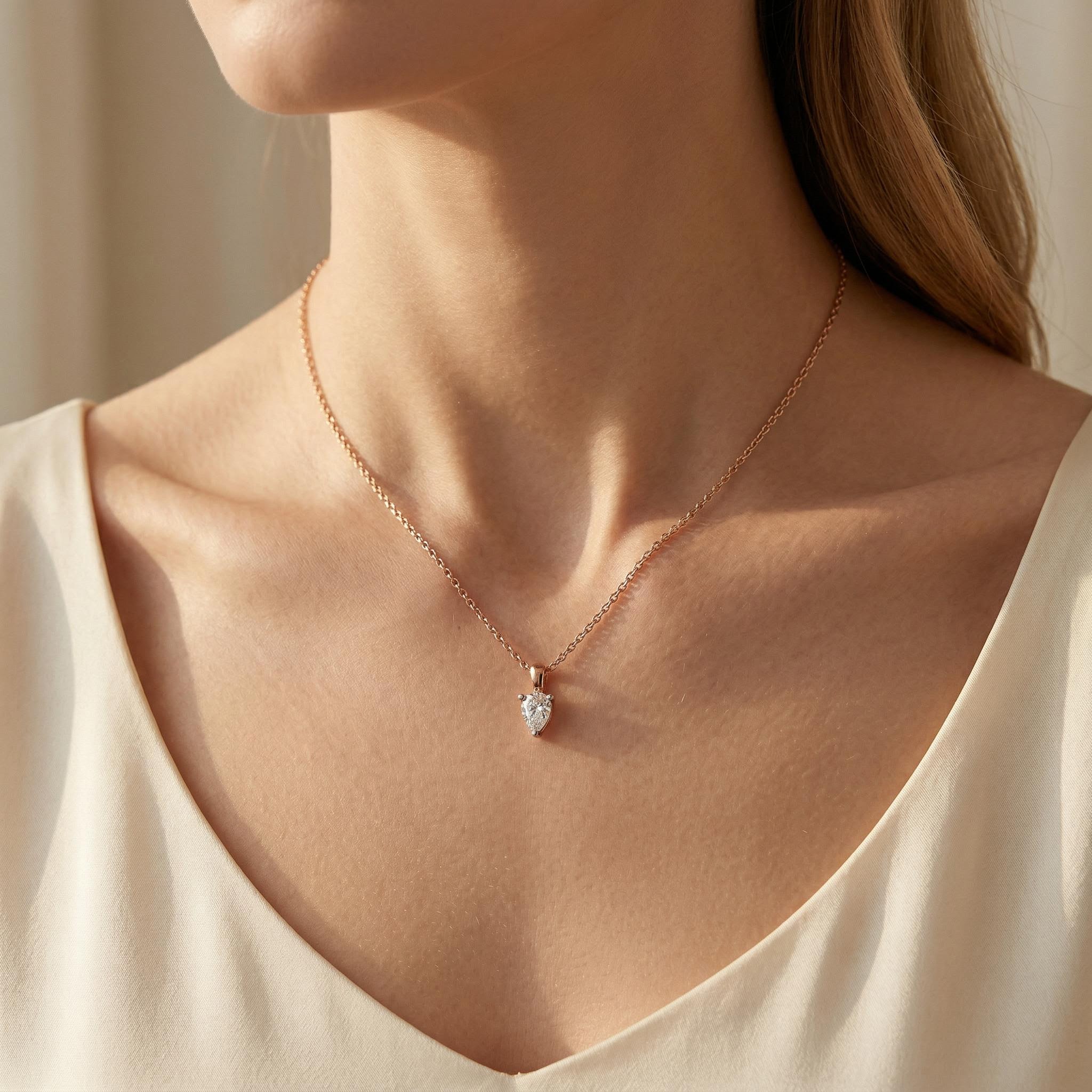 2.19ct.tw. Detachable Heart-shape Pear&Round Cut VVS Moissanite S925 Silver Pendant Necklace