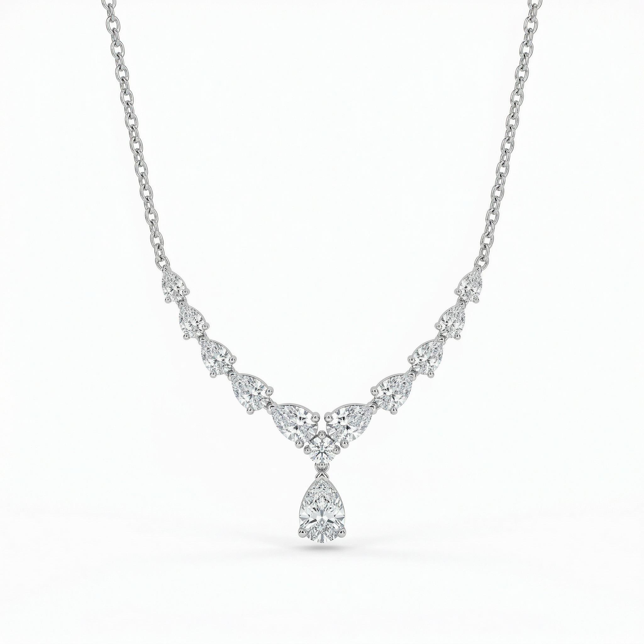 1.24 ct.tw. Chic Pear Cut Drop VVS Moissanite Necklace