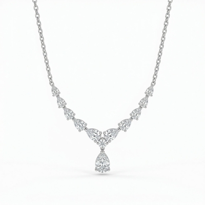 1.24 ct.tw. Chic Pear Cut Drop VVS Moissanite Necklace