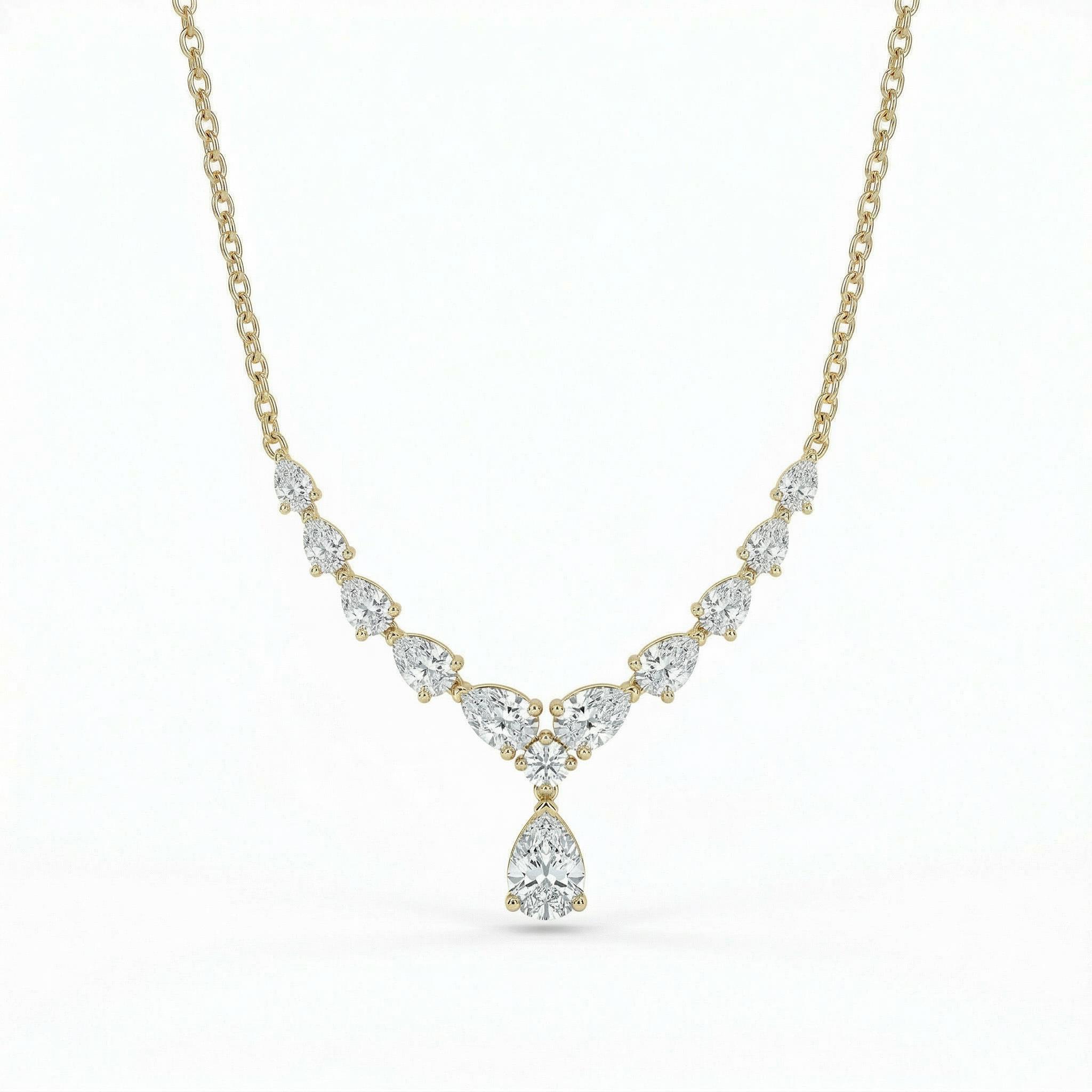 1.24 ct.tw. Chic Pear Cut Drop VVS Moissanite Necklace