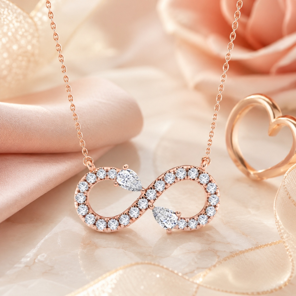 1.60 ct.tw. Infinity Pear Cut VVS Moissanite S925 Silver Pendant Necklace 1.60 ct.tw. Infinity Pear Cut VVS Moissanite S925 Silver Pendant Necklace