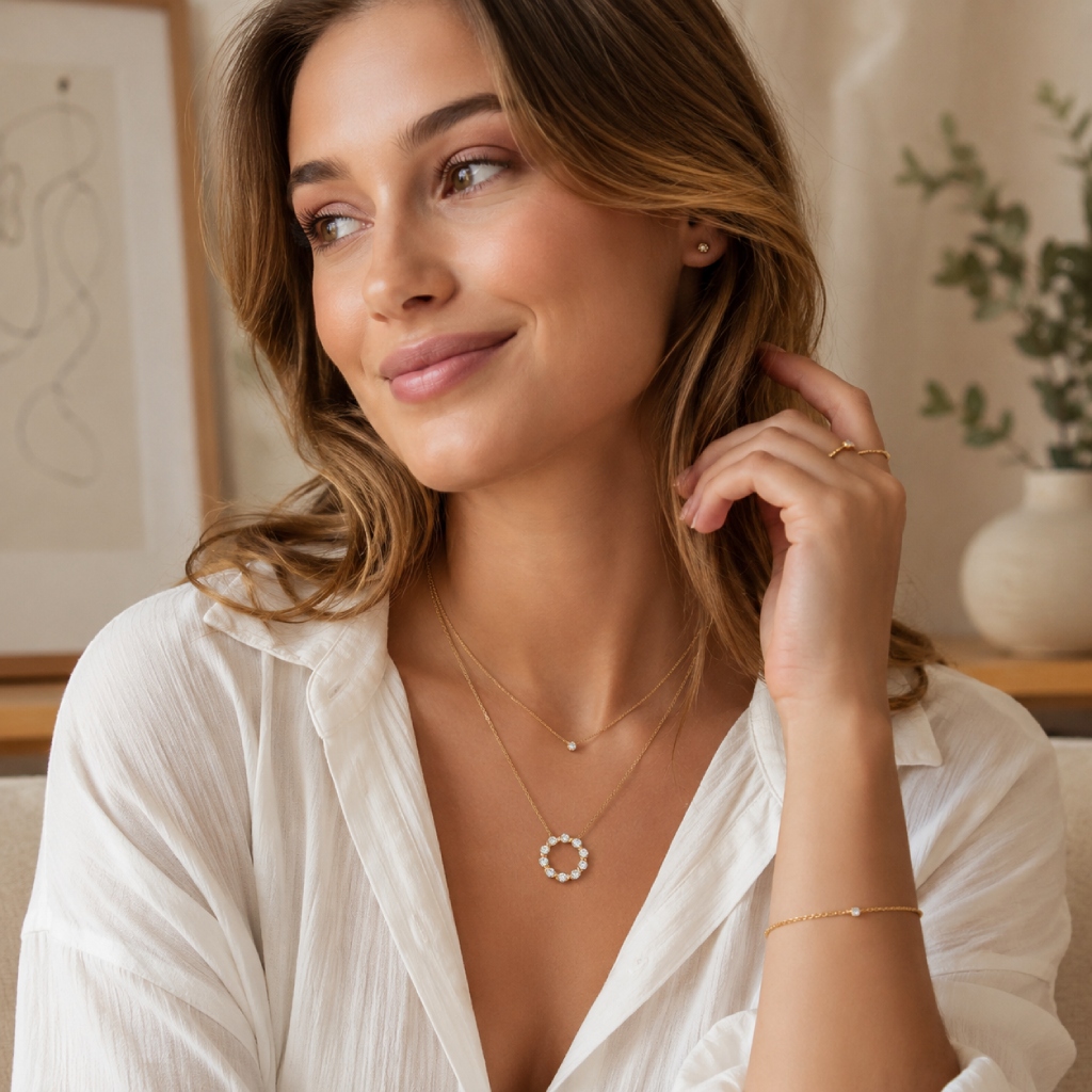0.7 ct.tw. Wreath Round Cut VVS Moissanite S925 Silver Pendant Necklace 0.7 ct.tw. Wreath Round Cut VVS Moissanite S925 Silver Pendant Necklace