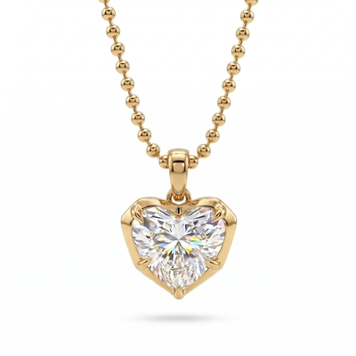 2.0 ct.tw. Sparkling Heart Cut Pendant Necklace