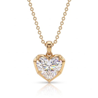 2.0 ct.tw. Sparkling Heart Cut Pendant Necklace