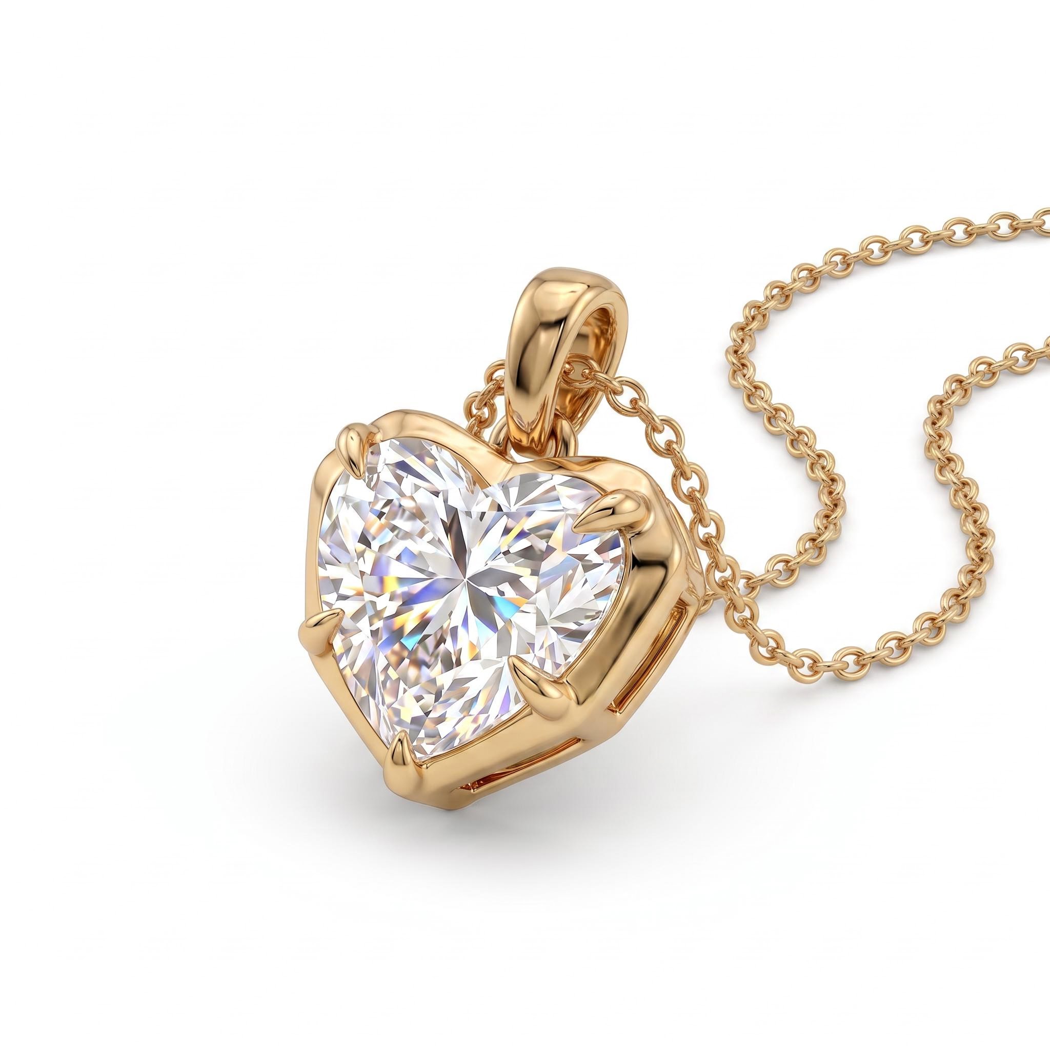 2.0 ct.tw. Sparkling Heart Cut Pendant Necklace 2.0 ct.tw. Sparkling Heart Cut Pendant Necklace