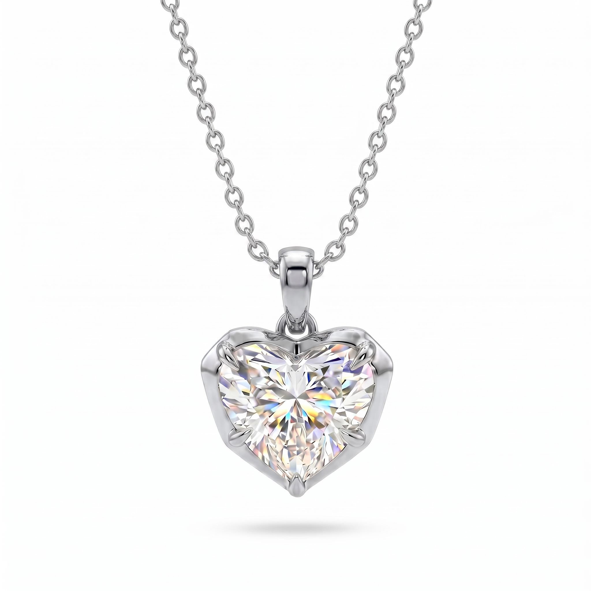 2.0 ct.tw. Sparkling Heart Cut Pendant Necklace 2.0 ct.tw. Sparkling Heart Cut Pendant Necklace