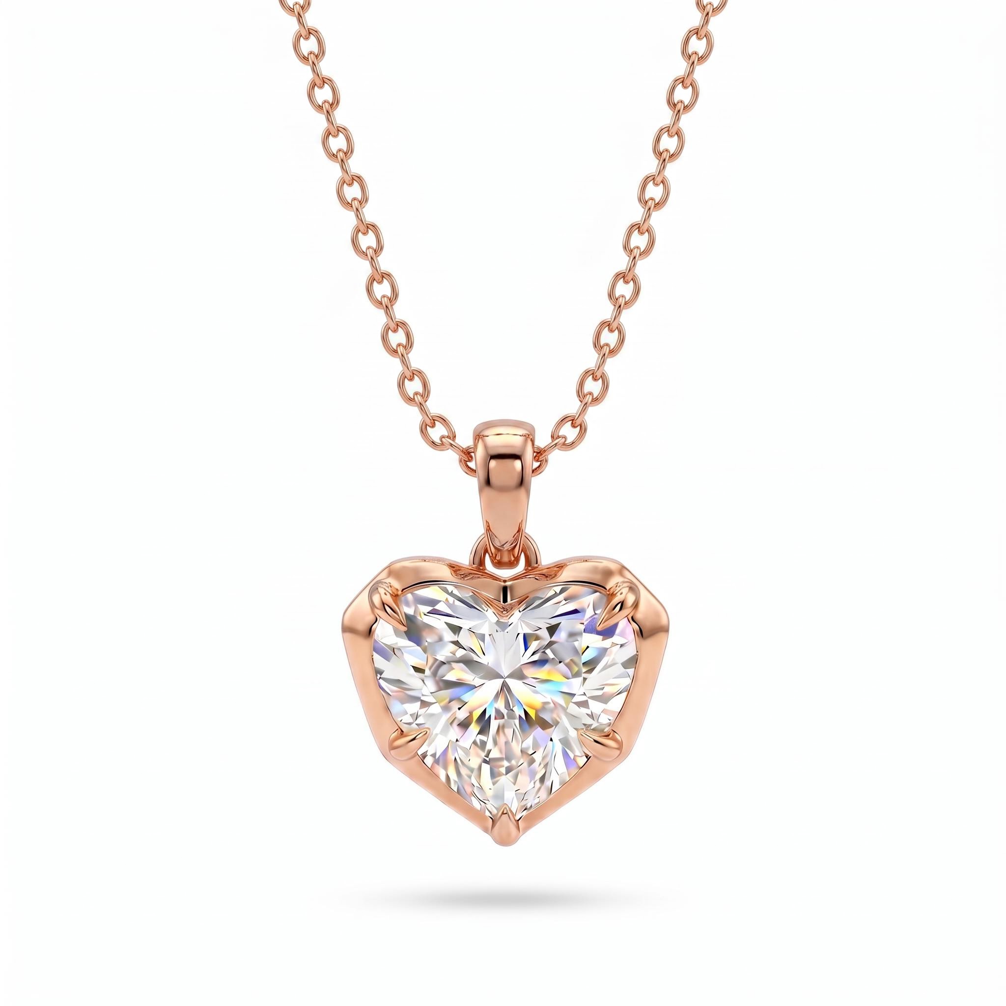 2.0 ct.tw. Sparkling Heart Cut Pendant Necklace 2.0 ct.tw. Sparkling Heart Cut Pendant Necklace