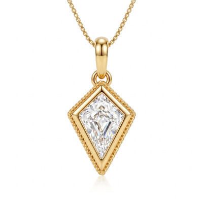 2.32 ct.tw. Elegant Kite Shape with Marquise Side Stone Pendant Necklace
