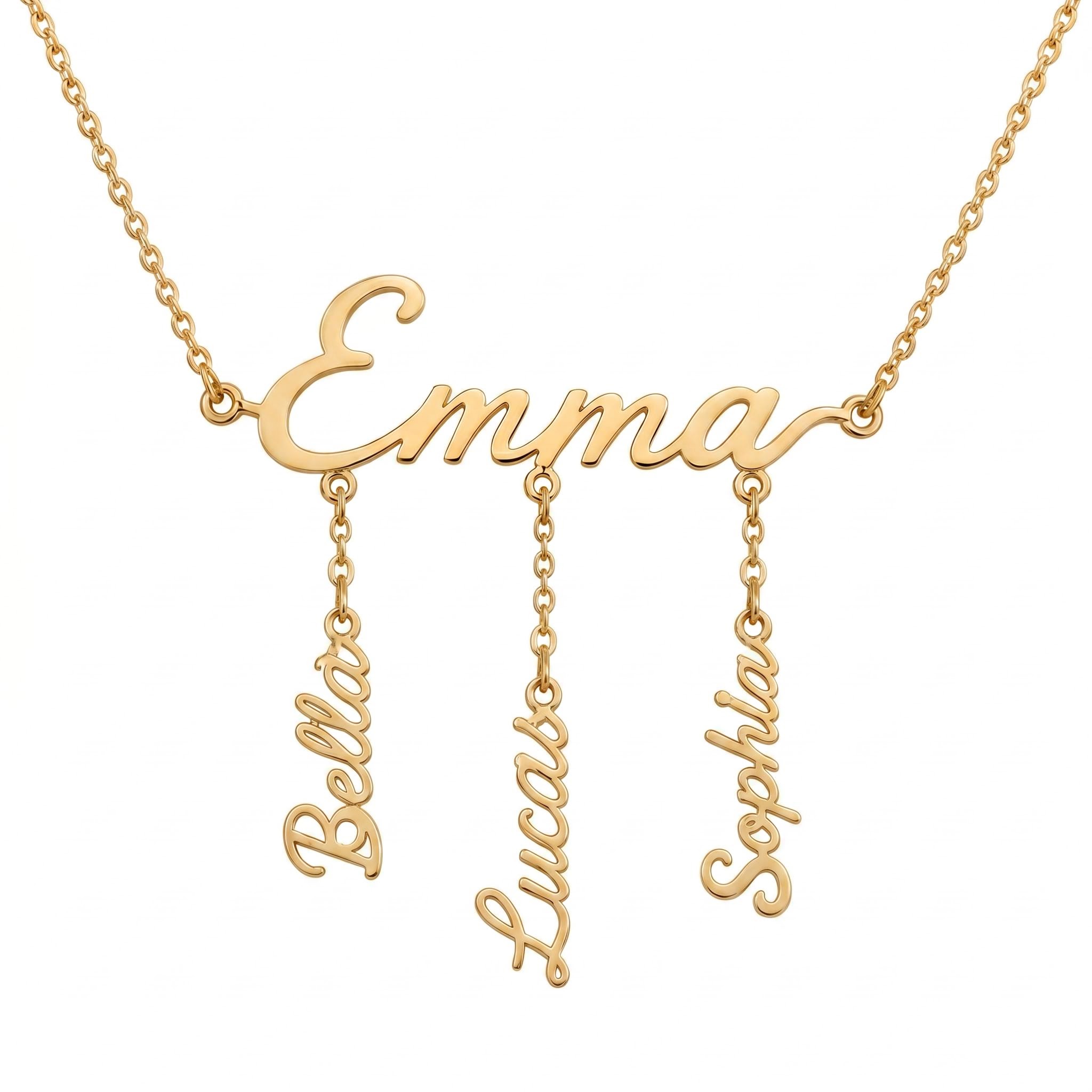 Personalized Family Multi-Name Necklace Pendant