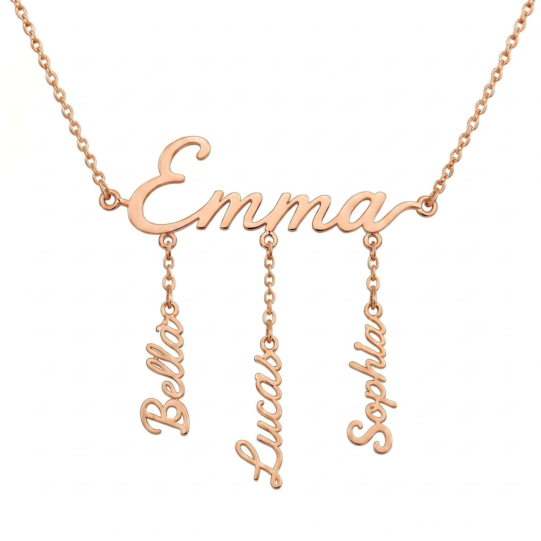 Personalized Family Multi-Name Necklace Pendant
