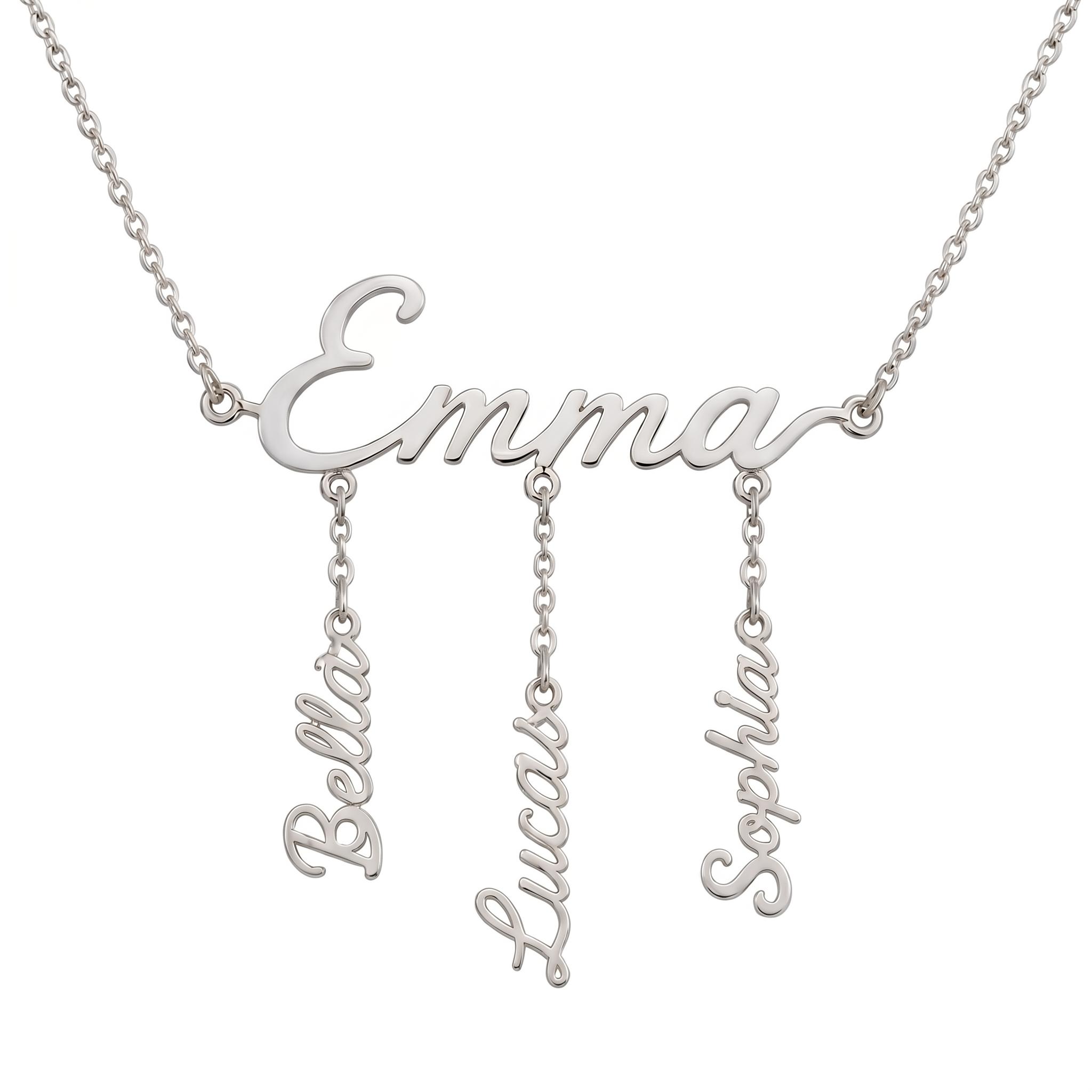 Personalized Family Multi-Name Necklace Pendant