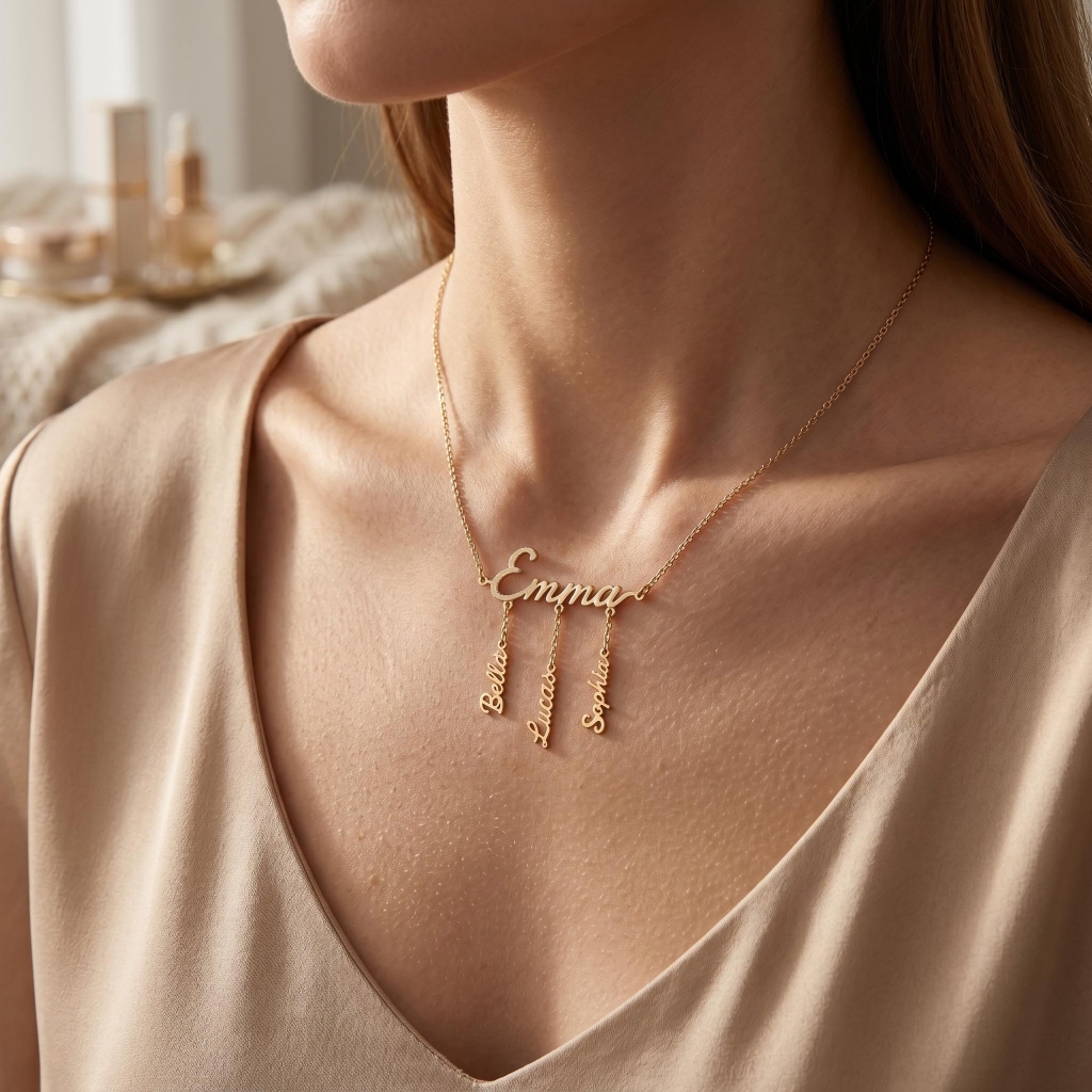 Personalized Family Multi-Name Necklace Pendant