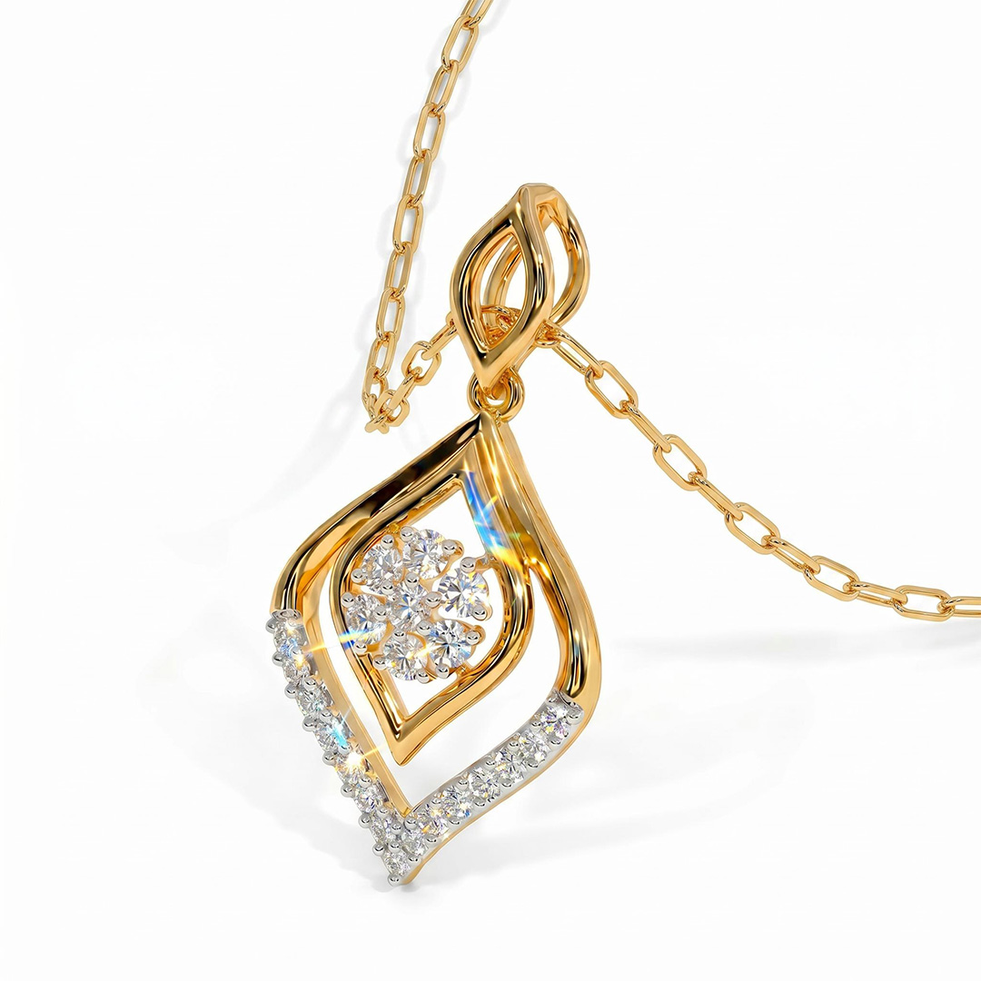 0.31 ct.tw. Hollow Teardrop Round Cut Pendant 0.31 ct.tw. Hollow Teardrop Round Cut Pendant