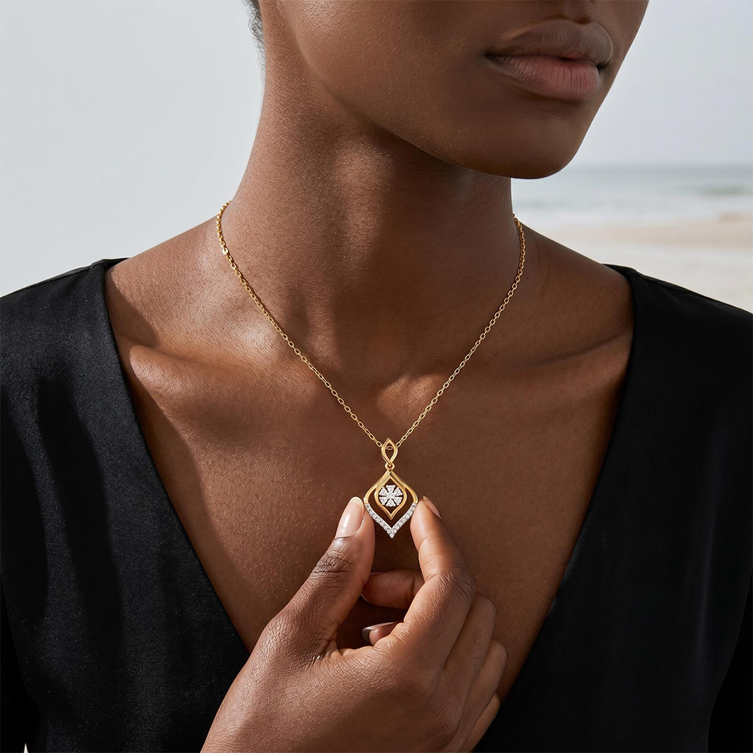 0.31 ct.tw. Hollow Teardrop Round Cut Pendant 0.31 ct.tw. Hollow Teardrop Round Cut Pendant