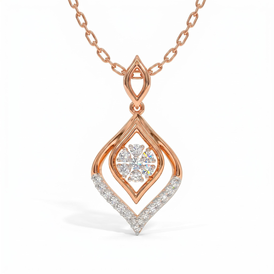0.31 ct.tw. Hollow Teardrop Round Cut Pendant 0.31 ct.tw. Hollow Teardrop Round Cut Pendant