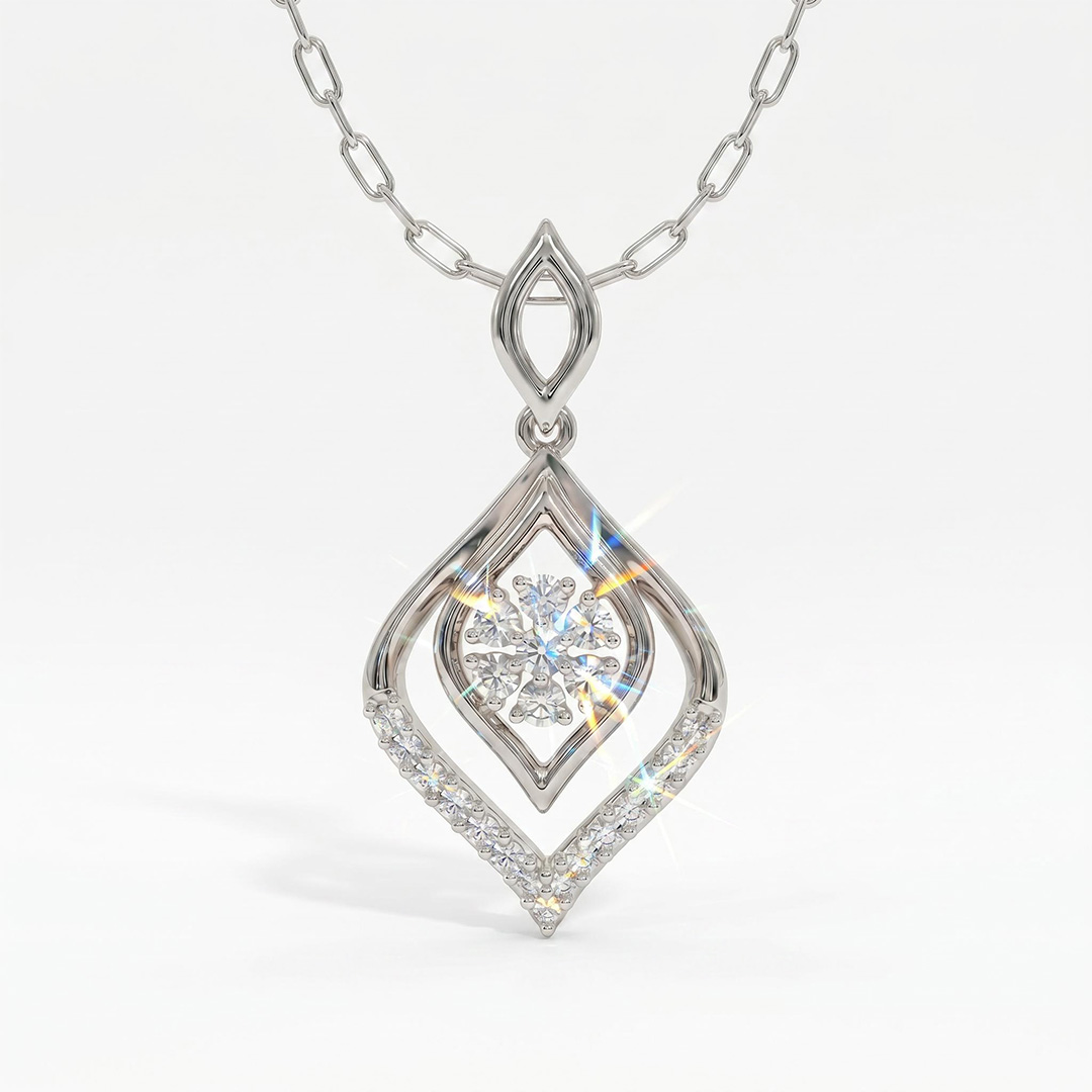 0.31 ct.tw. Hollow Teardrop Round Cut Pendant 0.31 ct.tw. Hollow Teardrop Round Cut Pendant
