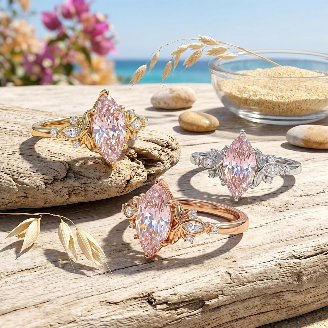2.13ct.tw. Butterfly Pink Marquise Cut S925 Silver Engagement Ring 2.13ct.tw. Butterfly Pink Marquise Cut S925 Silver Engagement Ring