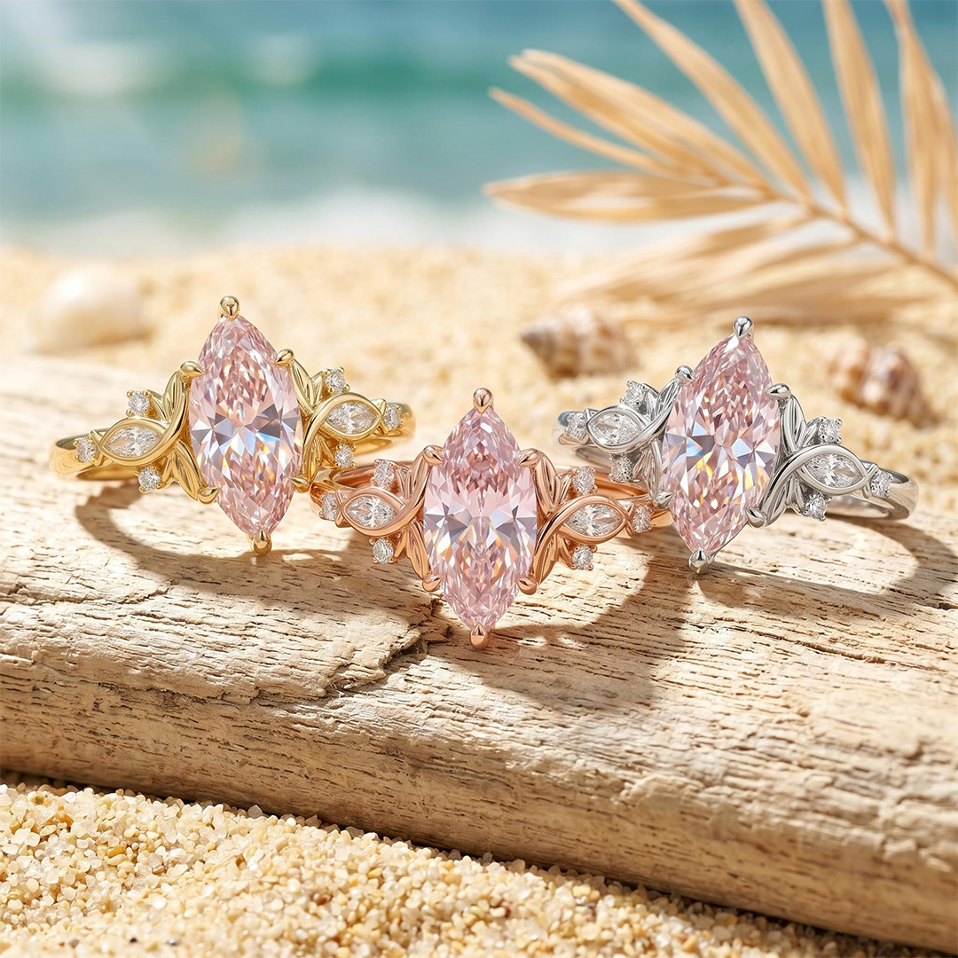 2.13ct.tw. Butterfly Pink Marquise Cut S925 Silver Engagement Ring 2.13ct.tw. Butterfly Pink Marquise Cut S925 Silver Engagement Ring
