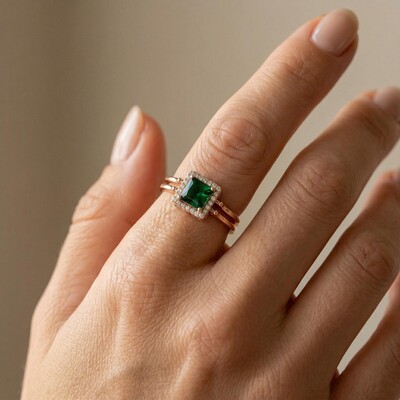 2.0 ct.tw. Reversible 2in1 Brithstone Princess Cut S925 Silver Ring