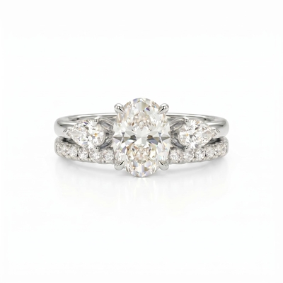 1.6 ct.tw. Stackable Round Cut Wedding Ring Set -2Pcs