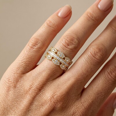 3.0 ct.tw. Sparkling Channel Set Princess Cut Women's Band