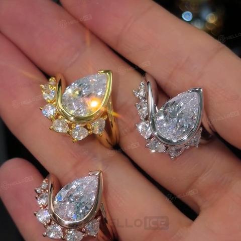 4.9 ct.tw. Twisted Band Pear Cut Side Stone Engagement Ring 4.9 ct.tw. Twisted Band Pear Cut Side Stone Engagement Ring