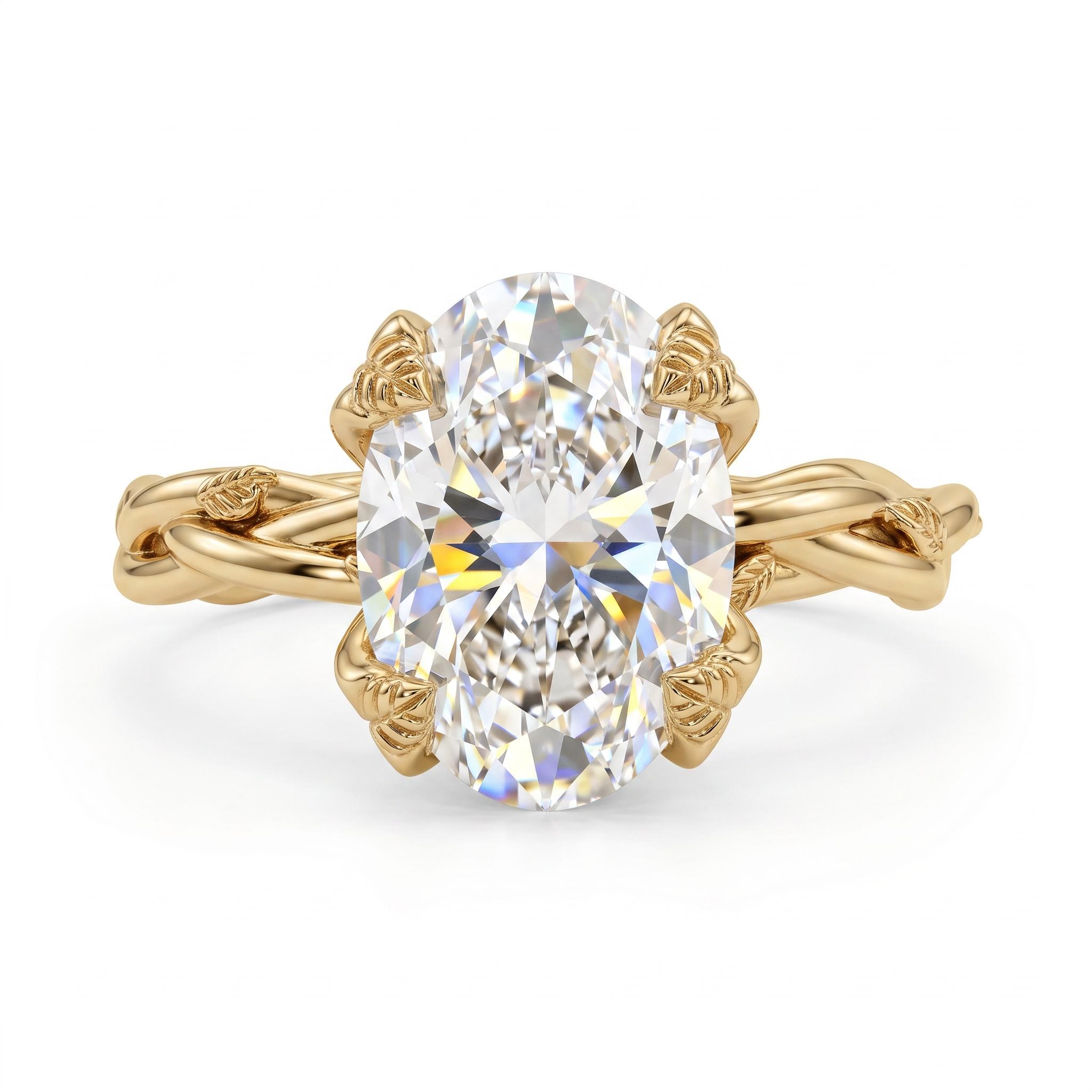 2.0 ct.tw. Twisted Vine Oval Cut Engagement Ring