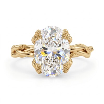 2.0 ct.tw. Twisted Vine Oval Cut Engagement Ring