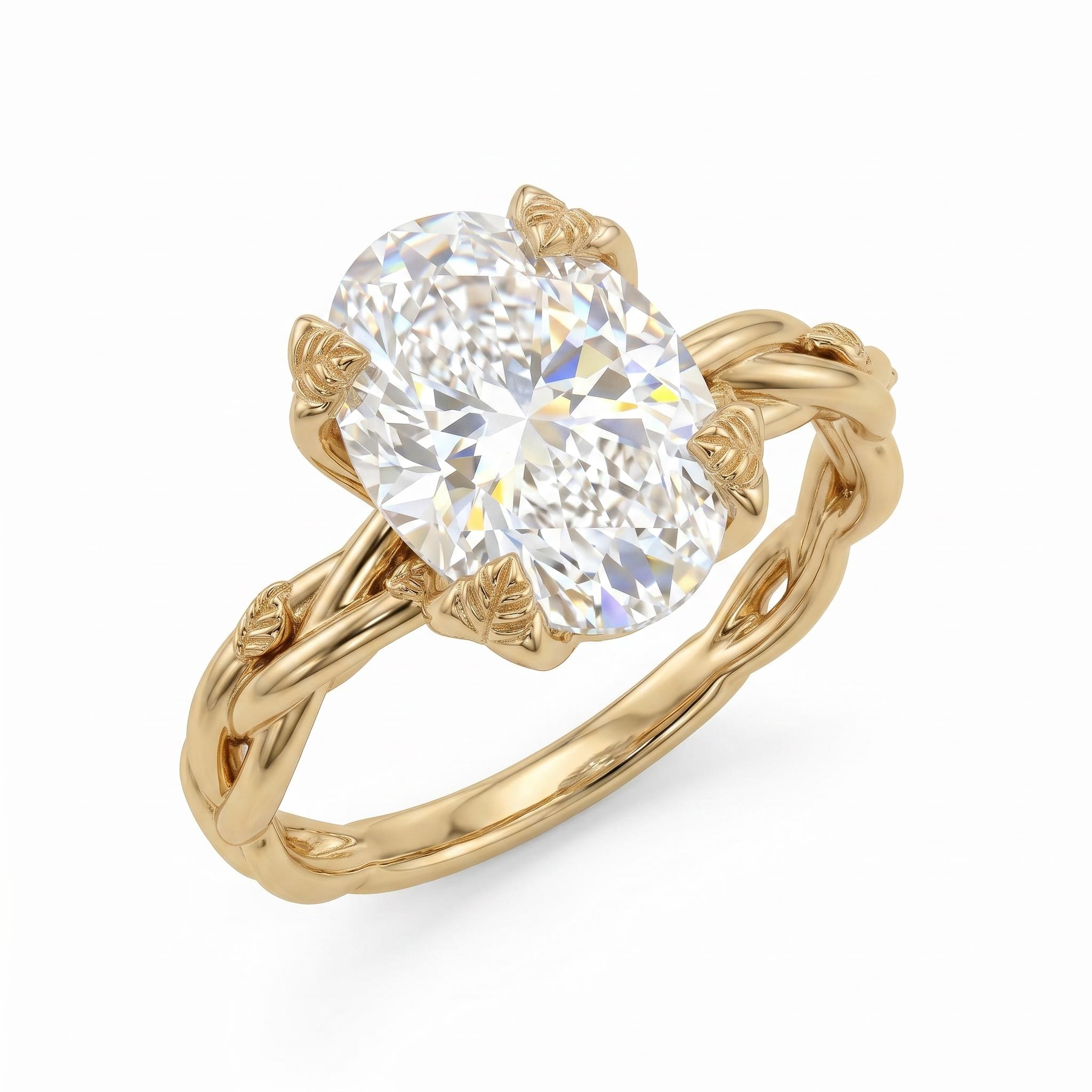 2.0 ct.tw. Twisted Vine Oval Cut Engagement Ring
