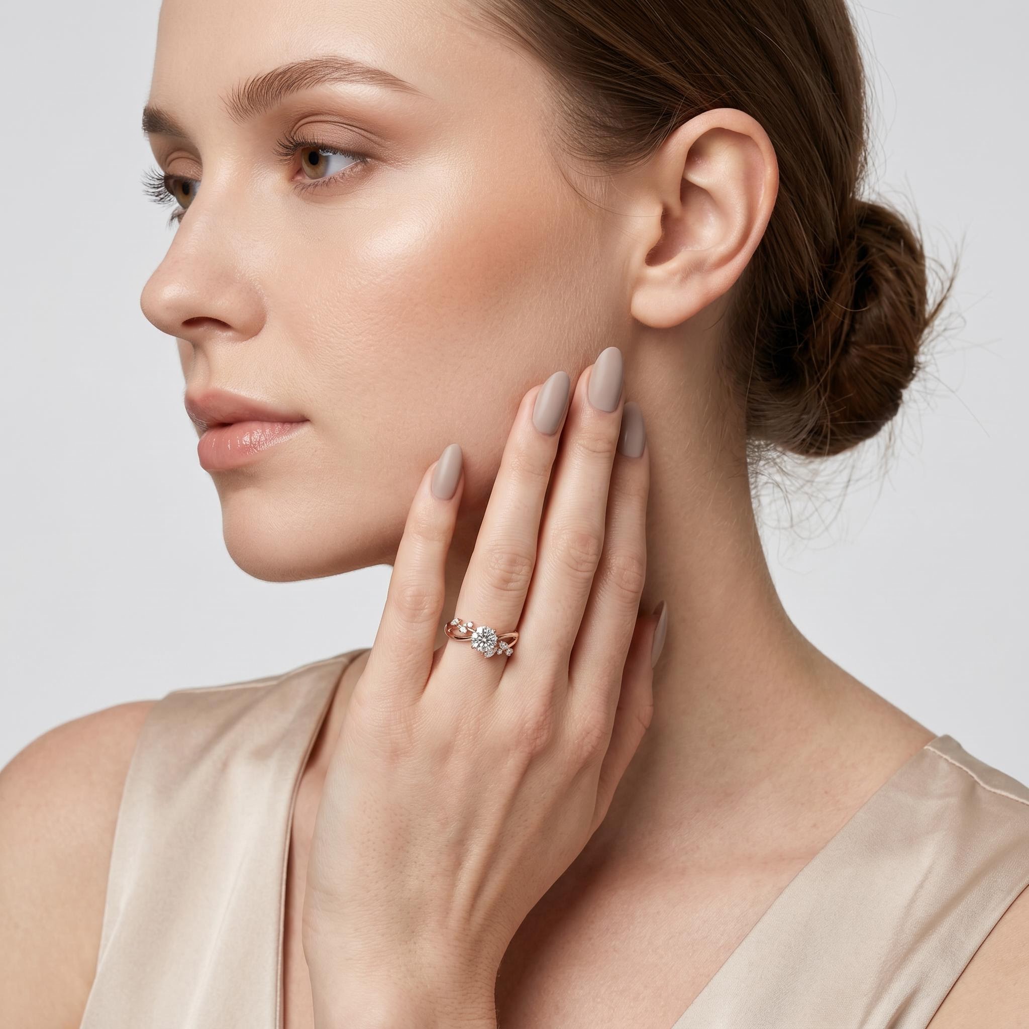 1.38 ct.tw. Vine Inspired Round Cut Engagement Ring 1.38 ct.tw. Vine Inspired Round Cut Engagement Ring