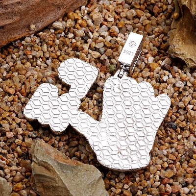 Custom S925 & VVS1 Moissanite Unique Hand & Letter Pendant Deposit