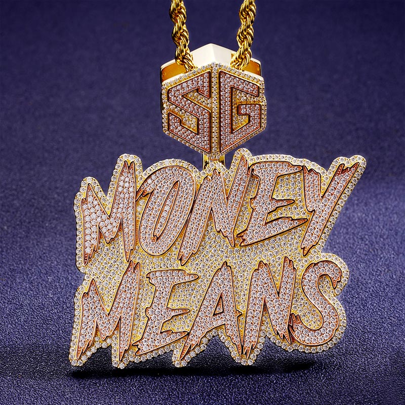 Custom S925 & VVS1 Moissanite Two-row Letter Pendant Deposit