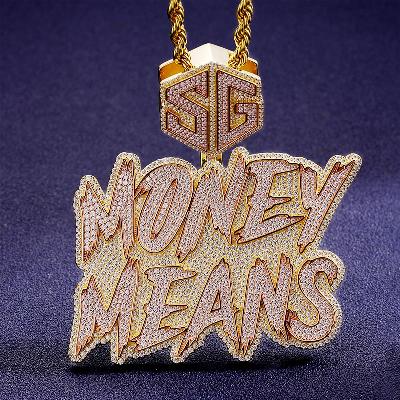 Custom S925 & VVS1 Moissanite Two-row Letter Pendant Deposit