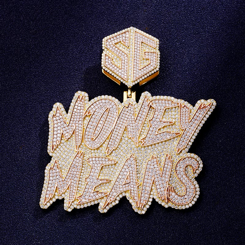 Custom S925 & VVS1 Moissanite Two-row Letter Pendant Deposit