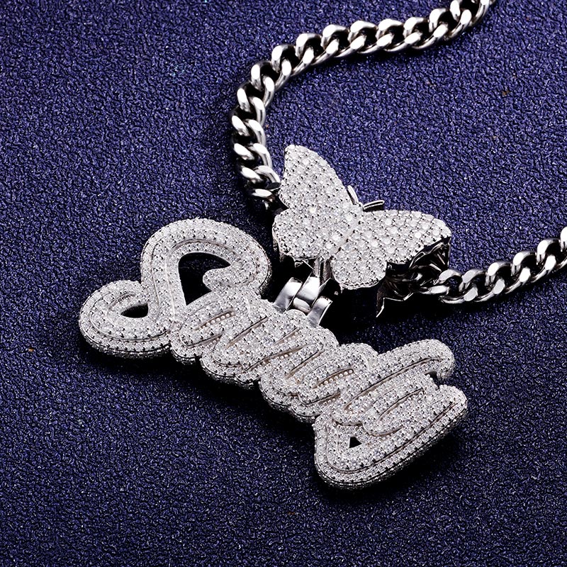 Custom S925 & VVS1 Moissanite Unique Letter Pendant Deposit